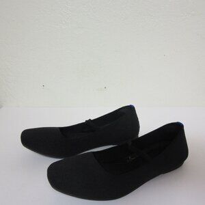 ROTHY'S Black Square Toe Mary Jane 9 1/2 Flat Comfort Shoes